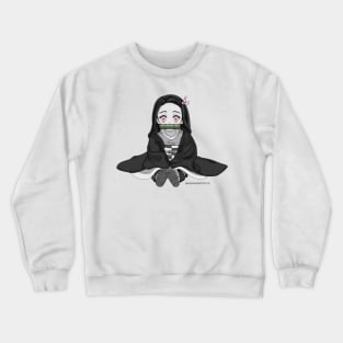 Gray Baby Demon Girl Crewneck Sweatshirt